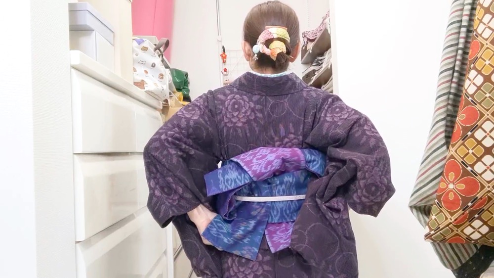着物も帯も！木綿の絣なの🫶