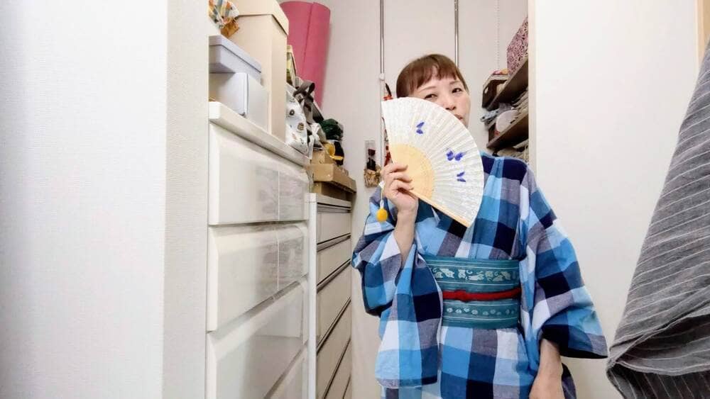 青と赤のコーデ👘池の鯉みたいかなwww